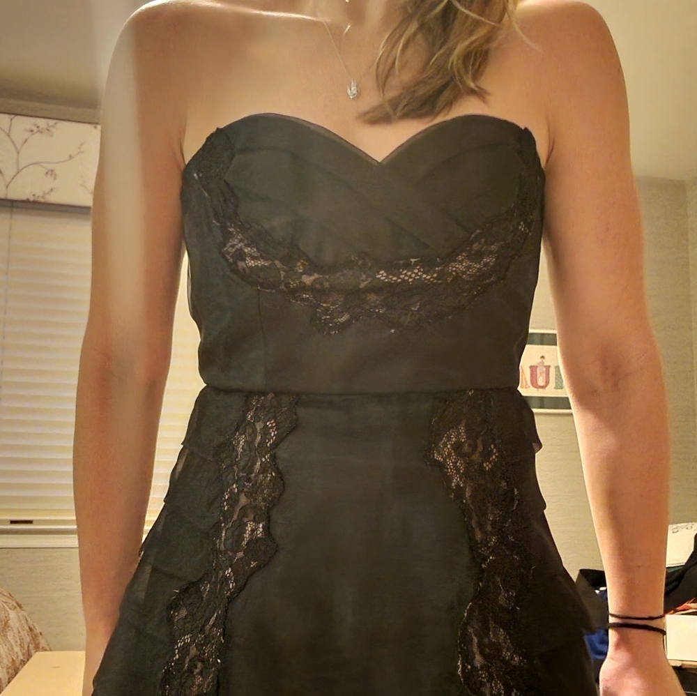 BCBG MaxAzaria, Strapless, Black Cocktail Dress - Size 6